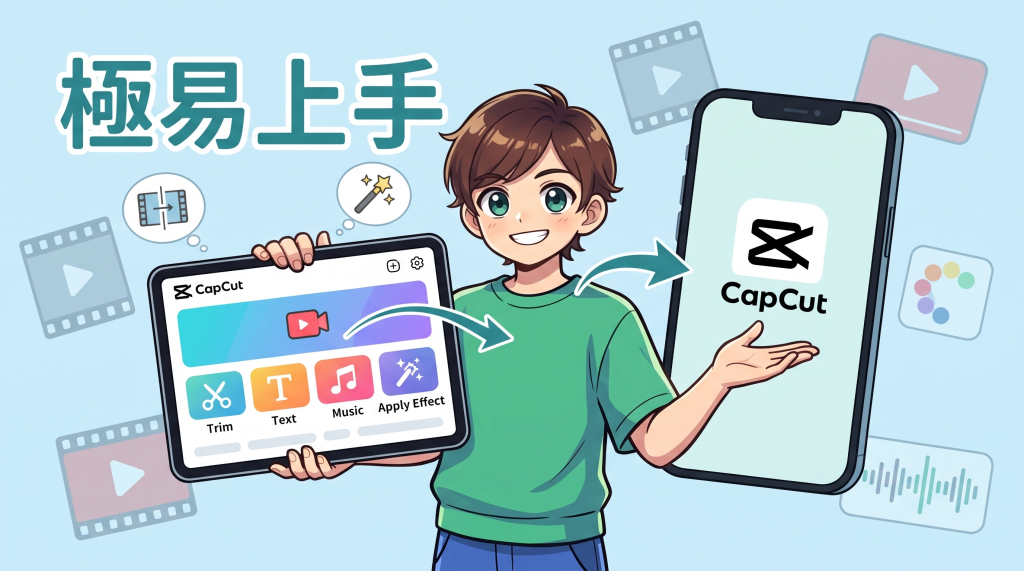 剪映入門教學：極易上手的影片剪輯介面與手機平板操作示範插圖