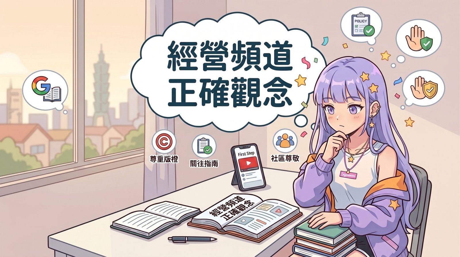 建立 YouTube 頻道的初期規劃與定位思考概念圖