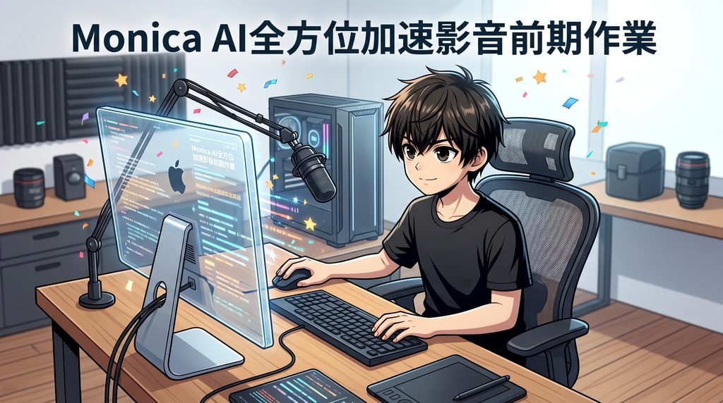 Monica AI 全方位加速影音前期作業插圖：YouTube影片速讀、即時寫作與文件解析