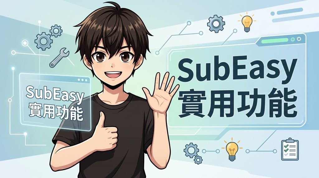 SubEasy.ai SubEasy.ai 實用功能介紹插圖:智慧時間軸切分、雙語字幕翻譯與格式匯出