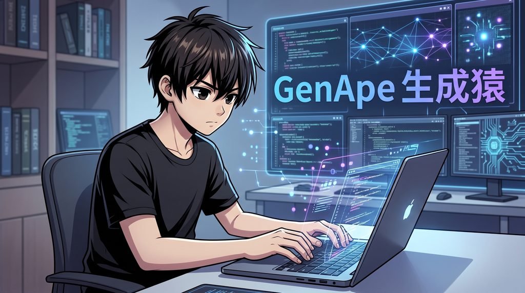 GenApe 生成猿功能介紹插圖：繁中 AI 文案撰寫、影片腳本發想與創作輔助