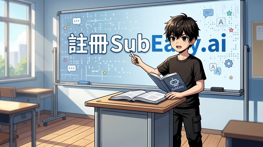 SubEasy.ai 免費註冊教學插圖：帳號登入、真人驗證與繁體中文語言設定