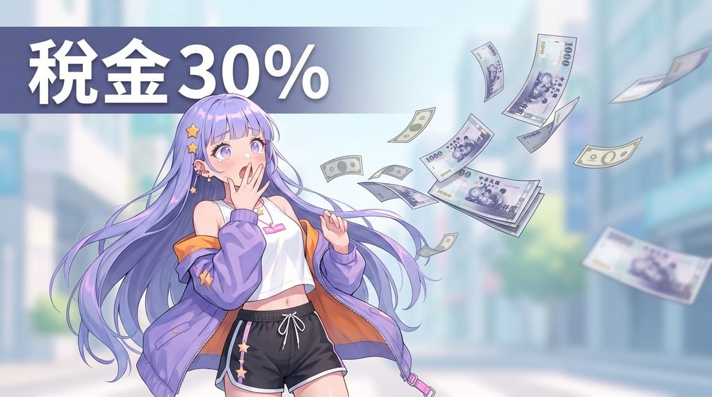 Google AdSense 美國稅務資訊未申報可能遭預扣 30% 稅金示意圖