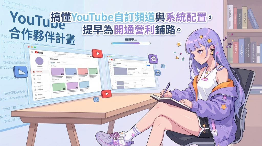 YouTube 頻道創建後的第一步 YouTube自訂頻道與系統配置教學插圖,提早為開通營利鋪路