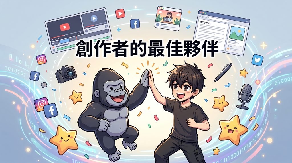 GenApe 生成猿核心功能插圖：AI圖文助理、文生圖與ChatApe多模型整合